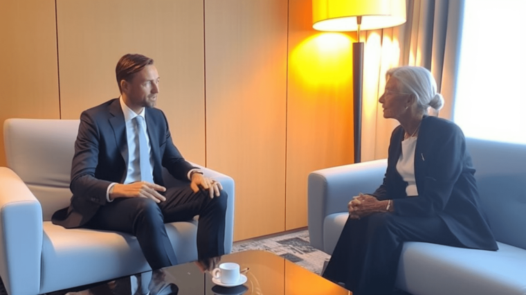 O que revela o encontro entre o ex-conselheiro Ripple e a presidente do BCE?