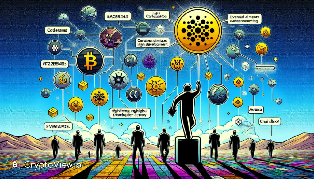 O que indica o aumento da atividade de desenvolvedores da Cardano?