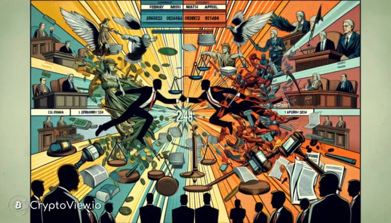 Was ist der Zeitplan für die rechtliche Auseinandersetzung zwischen Ripple und der SEC im Jahr 2024?