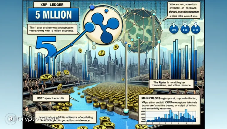 Hva er betydningen av at XRP Ledger overstiger 5 millioner kontoer?
