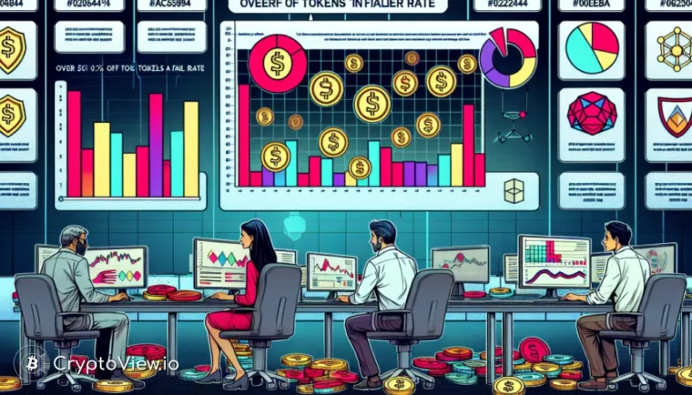 Meer dan de helft van de cryptovaluta's die sinds 2014 zijn gelist staan nu op een lijst van uitgevallen munten