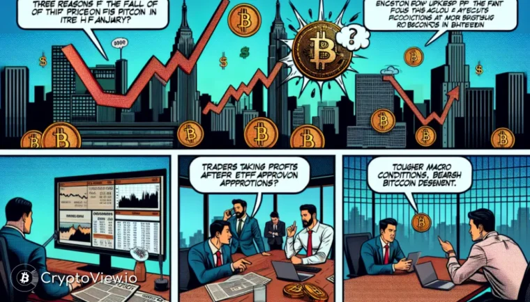 ¿Qué causó la caída del precio de Bitcoin en enero?