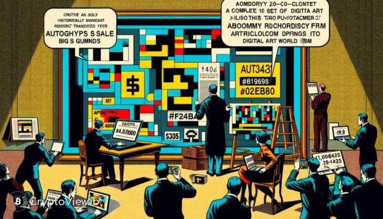 Qu'est-ce qui fait le buzz autour de la vente de l'ensemble Autoglyphs?