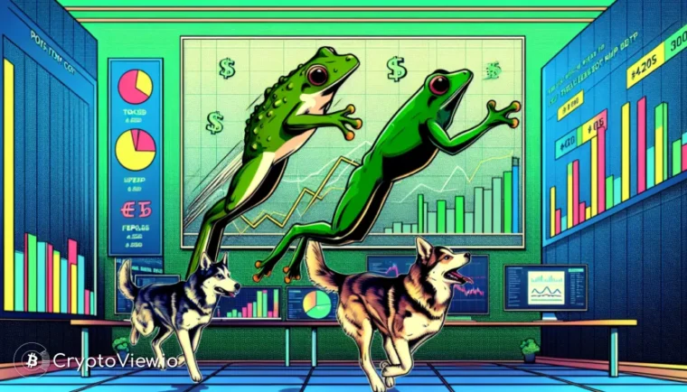 PEPE est-il en train d'outrepasser DOGE et SHIB ?