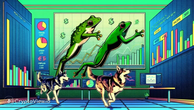 Czy PEPE prześciga DOGE i SHIB?