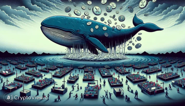 Signalisiert ein großer XRP Whale Dump eine tiefere Korrektur?