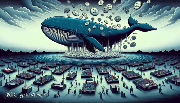 Czy duży zrzut XRP przez wieloryba sygnalizuje głębszą korektę?