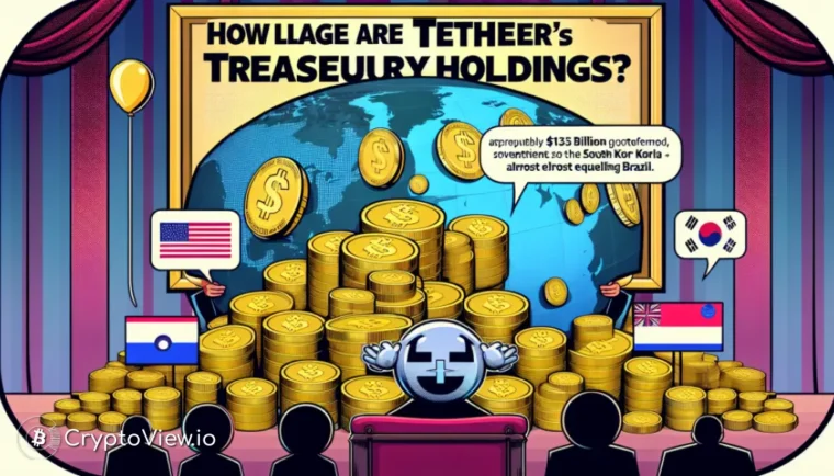 Tether की अमेरिकी ट्रेजरी होल्डिंग्स कितनी बड़ी हैं?