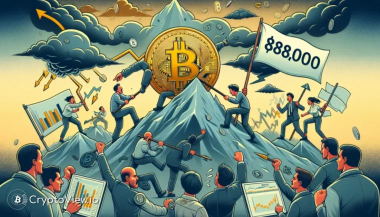 Erobret Bitcoin hinderet på 88 000 dollar?