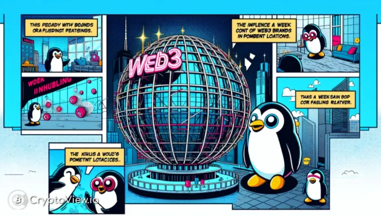 Como Pudgy Penguins Conquistou a Esfera de Las Vegas?